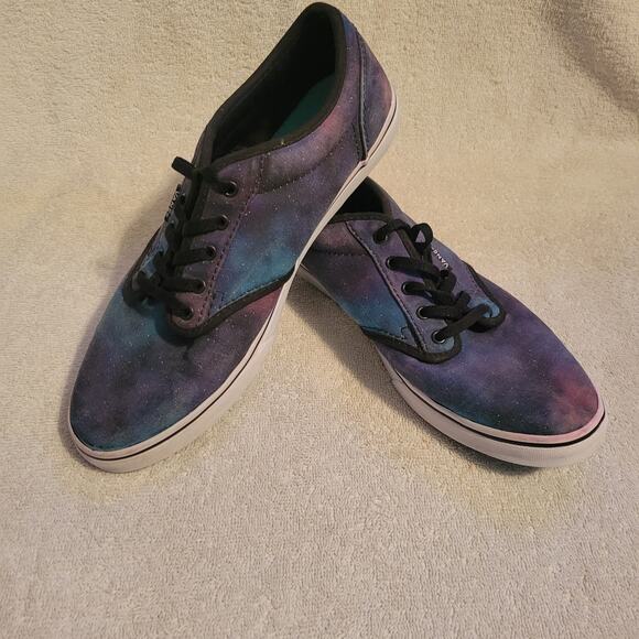 Vans Cosmic Galaxy Space Blue Purple Womens size 9 Skate Shoes Sneakers Lo Pro - Picture 1 of 8